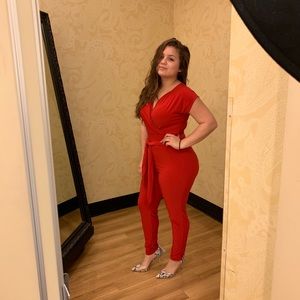 Red Classy Jumpsuit